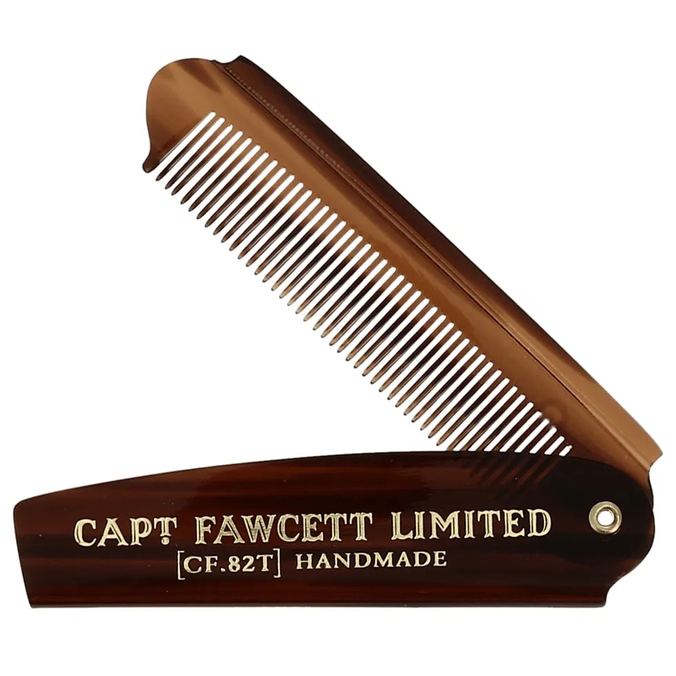 Captain Fawcett Folding Pocket Beard Comb