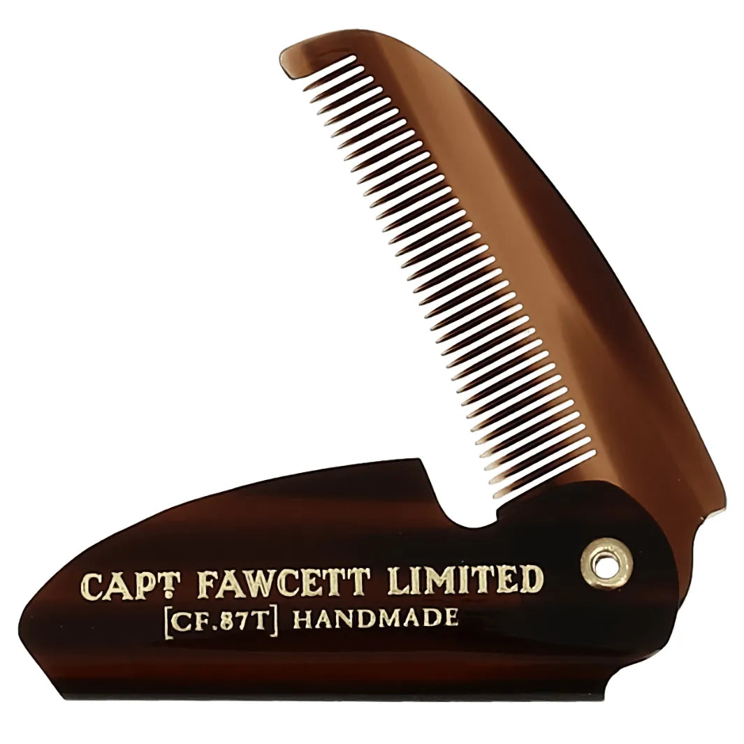Captain Fawcett Folding Pocket Moustache Comb