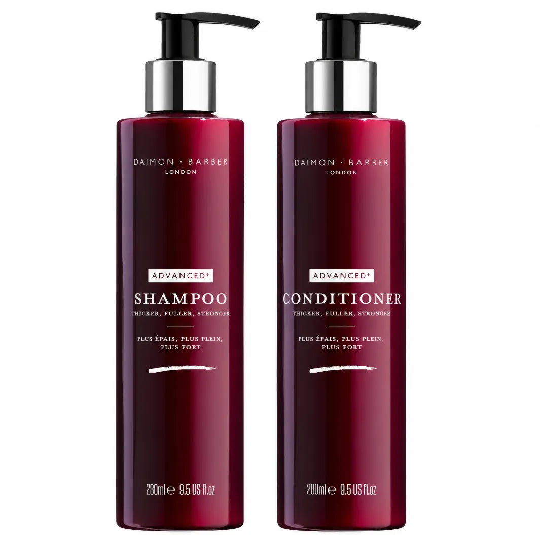 Daimon Barber Advanced+ Growth Duo – schampo och balsam för tunt och glesare hår
