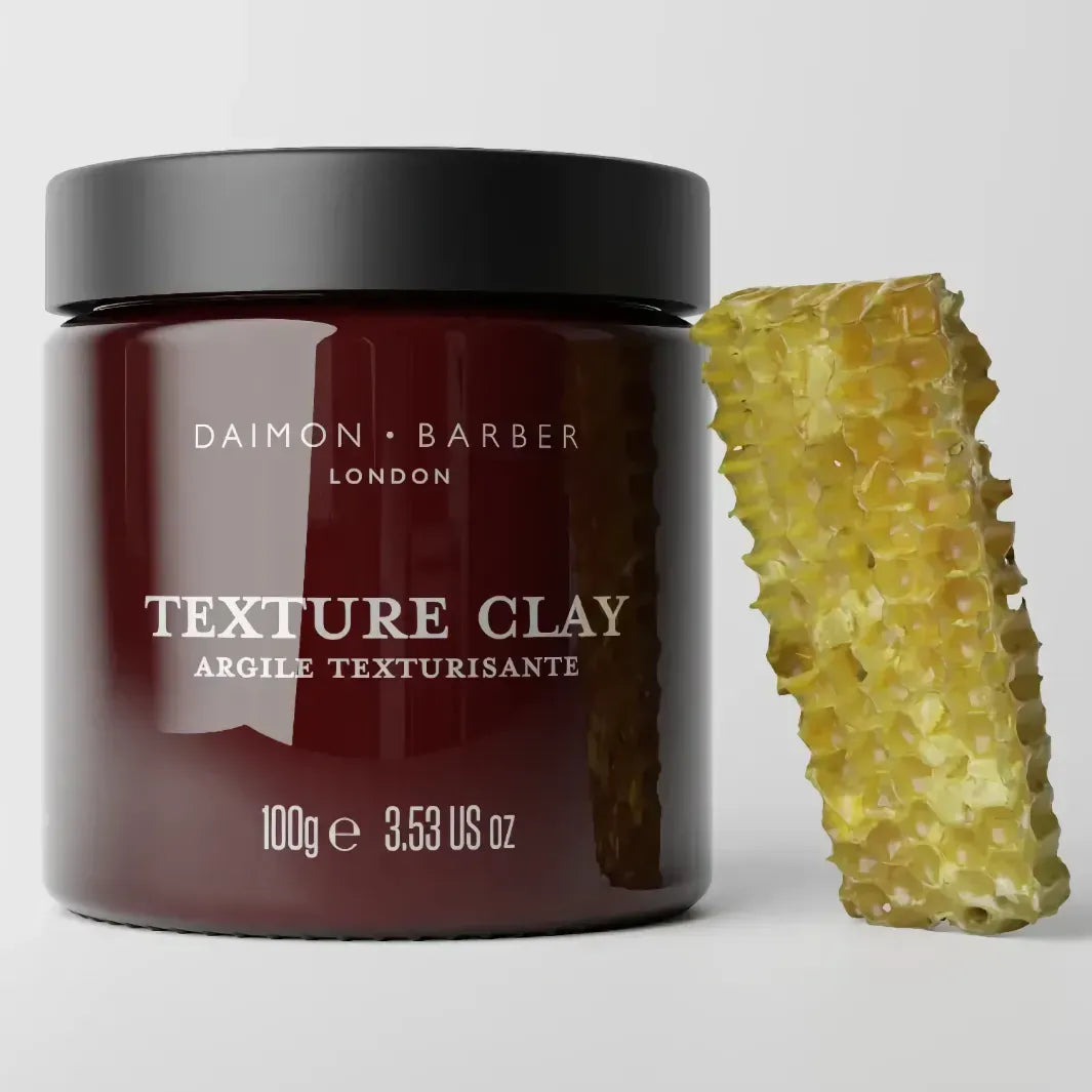 Daimon Barber Texture Clay 100 g med bivax – lervax med stark stadga, textur och naturligt matt finish