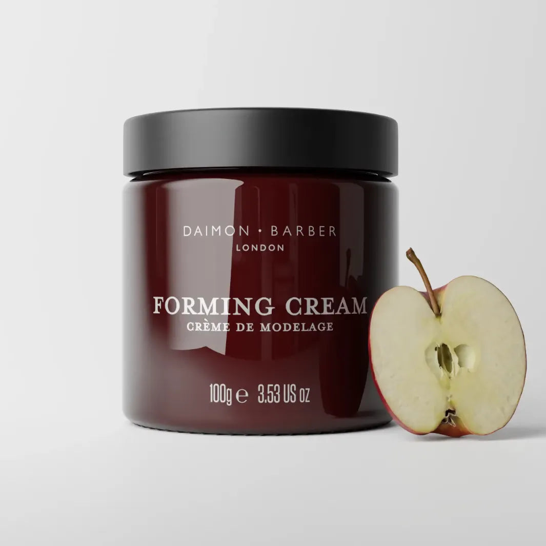Daimon Barber Forming Cream 100 g med äpple – stylingkräm för naturlig textur och matt finish