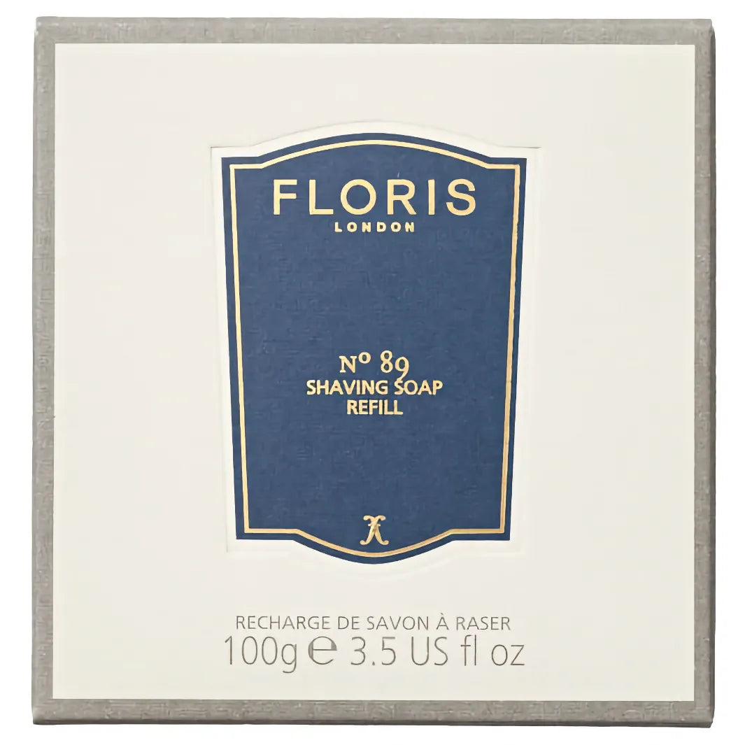 Förpackningen på Floris No 89 Shaving Soap Refill