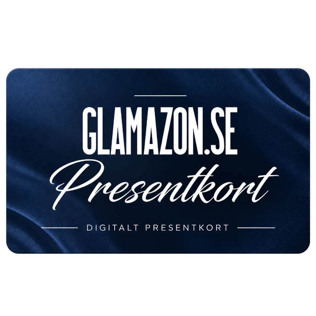 Glamazon digitalt presentkort i marinblått – välj själv bland hudvård, rakning, skäggvård, hårvård och herrparfym.