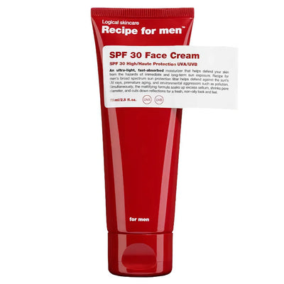 Recipe for men SPF30 Face Cream