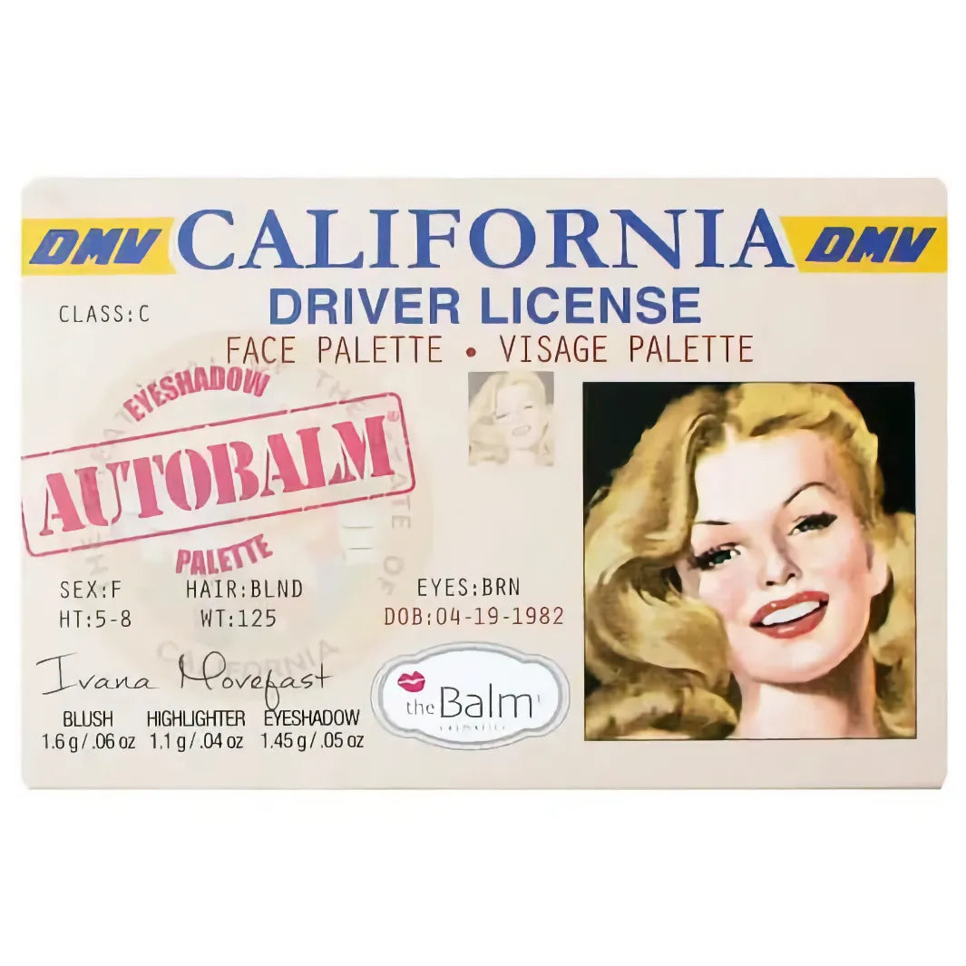 the Balm California Driver License Eyeshadow Autobalm Palette