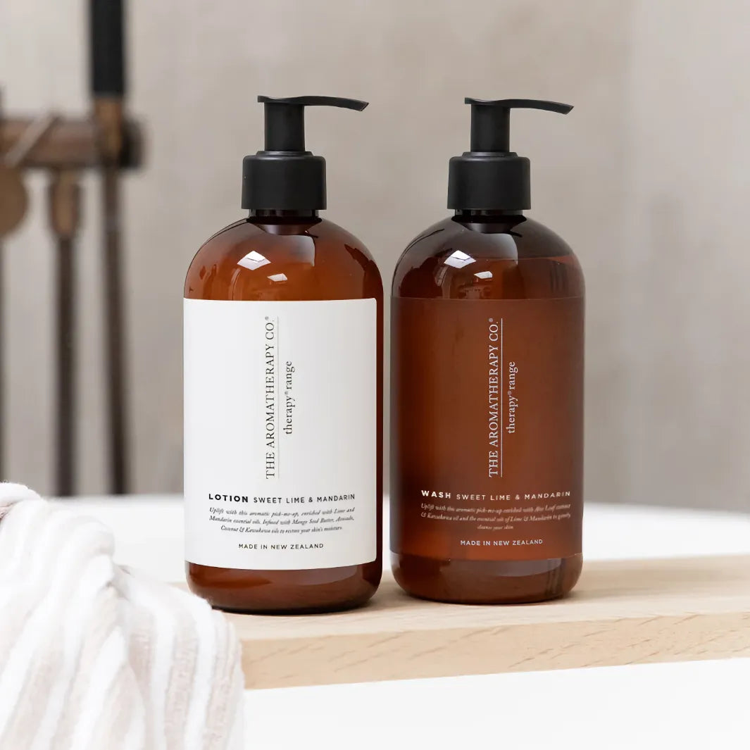 The Aromatherapy Co Wash Sweet Lime & Mandarin Hand & Body Wash 500 ml med matchande body lotion