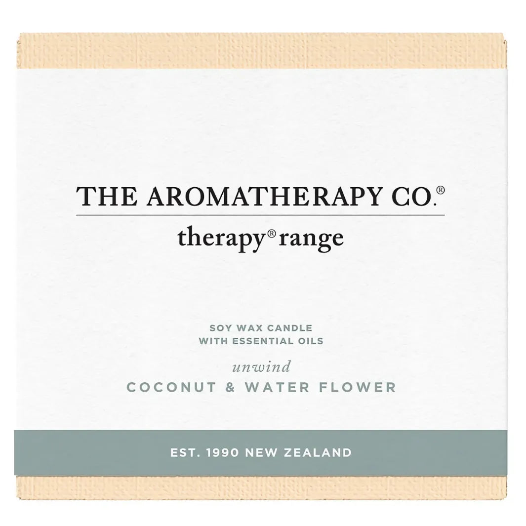 The Aromatherapy Co Therapy Candle Coconut & Water Flower doftljus i originalförpackning