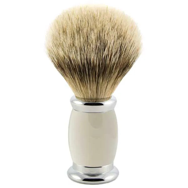 Edwin Jagger Bulbous Grey Silver Tip Badger Shaving Brush