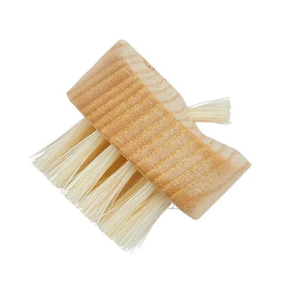 Kent Brushes Beechwood & White Bristle Nail Brush