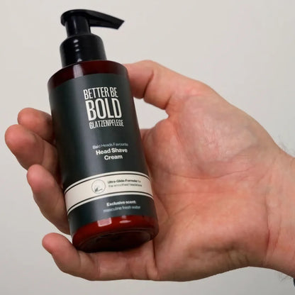 Better Be Bold Head Shave Cream – rakkräm för att raka huvudet med rakhyvel hos Glamazon