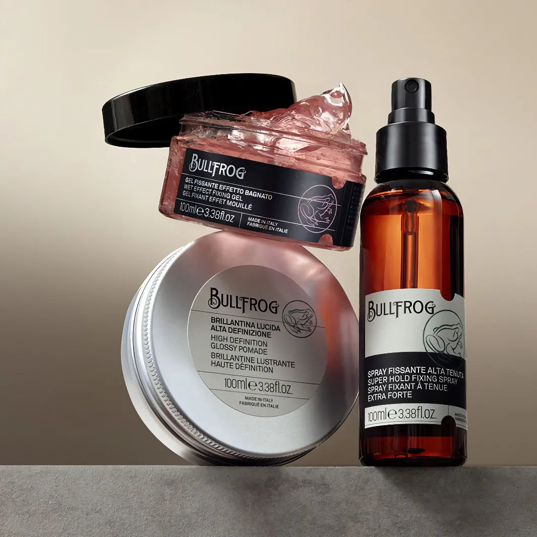 Stylingrutin med Bullfrog Super Hold Fixing Spray