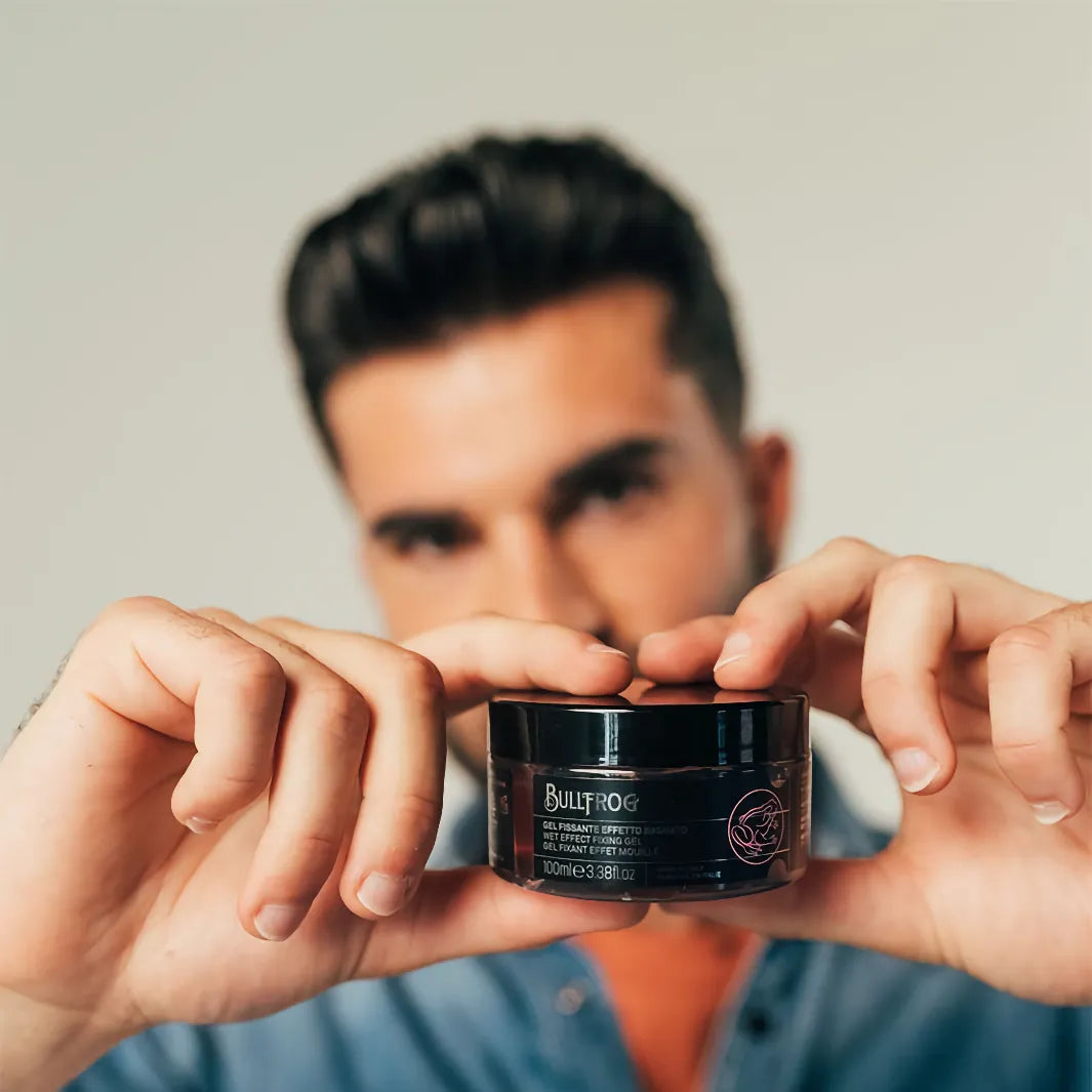 Användning av Bullfrog Wet Effect Fixing Gel