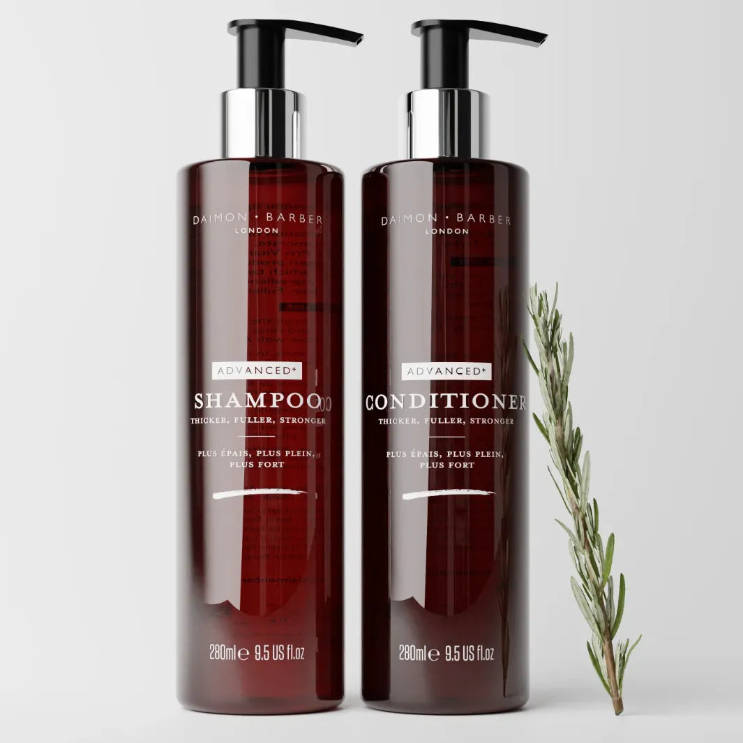 Daimon Barber Advanced+ Growth Duo med Shampoo, Conditioner och rosmarinkvist