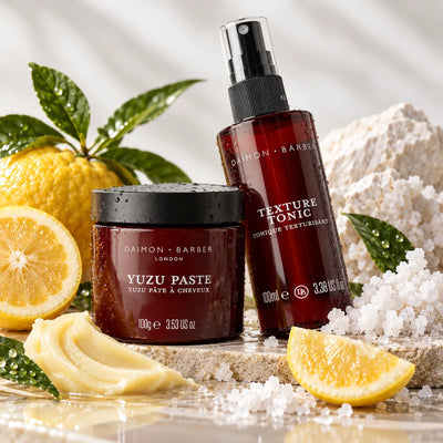 Daimon Barber Natural Texture Duo med Yuzu Paste och Texture Tonic för volym och naturlig textur