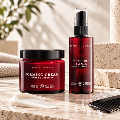 Daimon Barber Flow Hair Pair med Forming Cream och Texture Tonic för volym, textur och flexibel styling