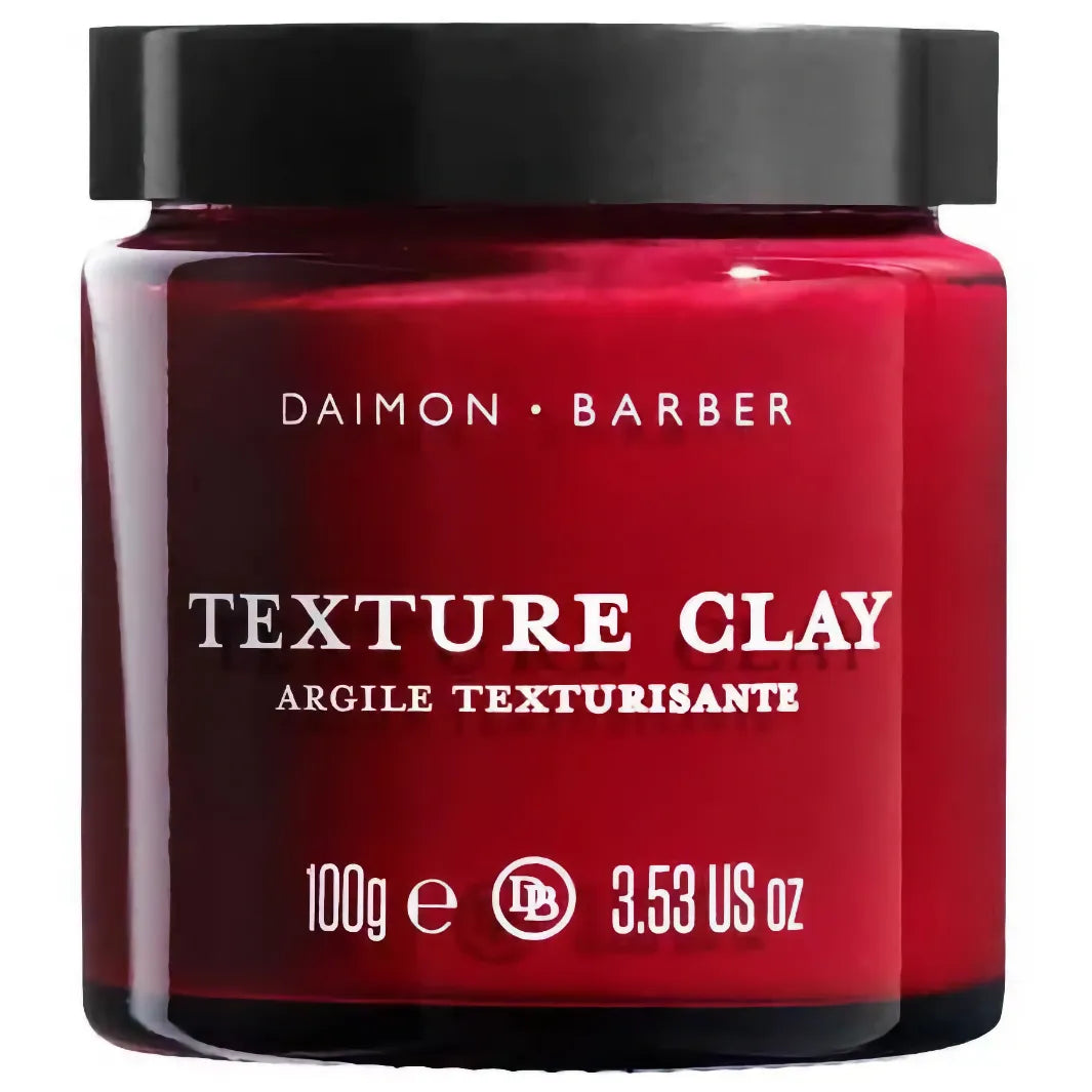 Daimon Barber Texture Clay 100 g – lervax för män med stark stadga och naturligt matt finish