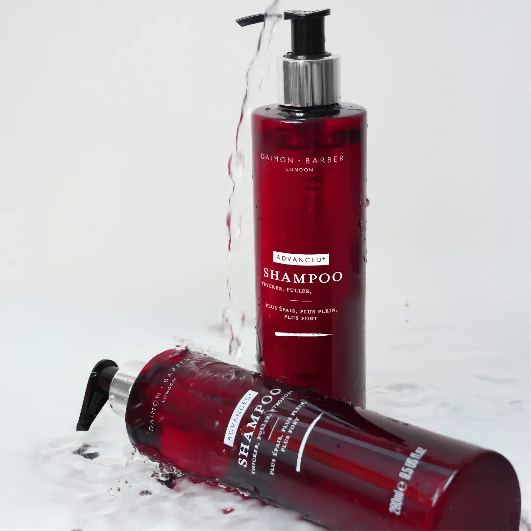 Daimon Barber Advanced+ Shampoo för tunt och glesare hår med vatten