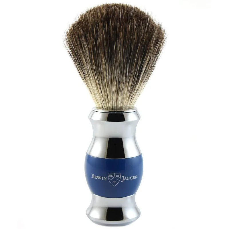 Edwin Jagger Blue Pure Badger Shaving Brush