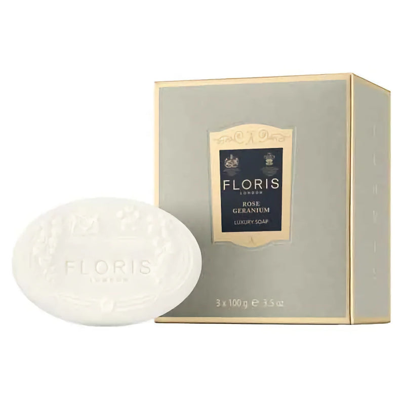 Floris Rose Geranium Luxury Soap 3-Pack
