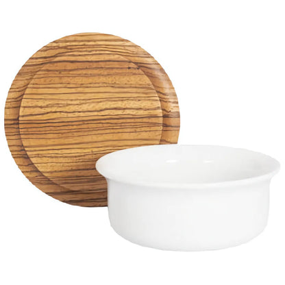 Plisson Shaving Bowl with Zebrano Lid