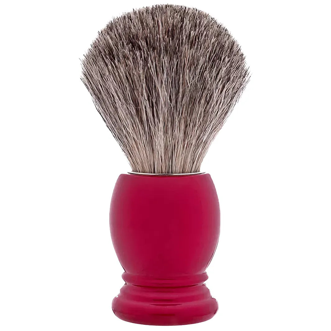 Plisson Essential Shaving Brush Pearl Red Pure Badger