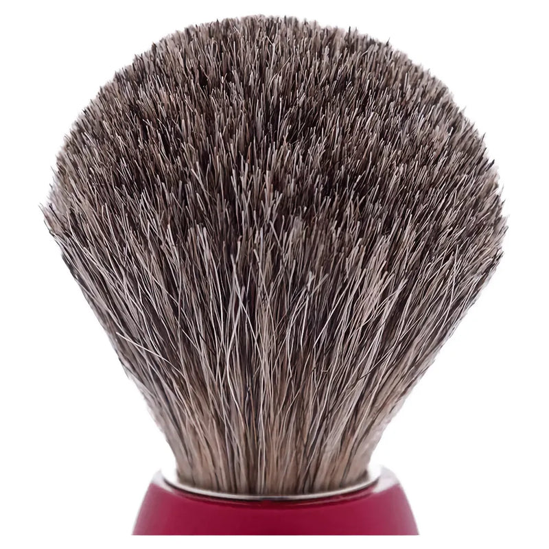 Plisson Essential Shaving Brush Pearl Red Pure Badger