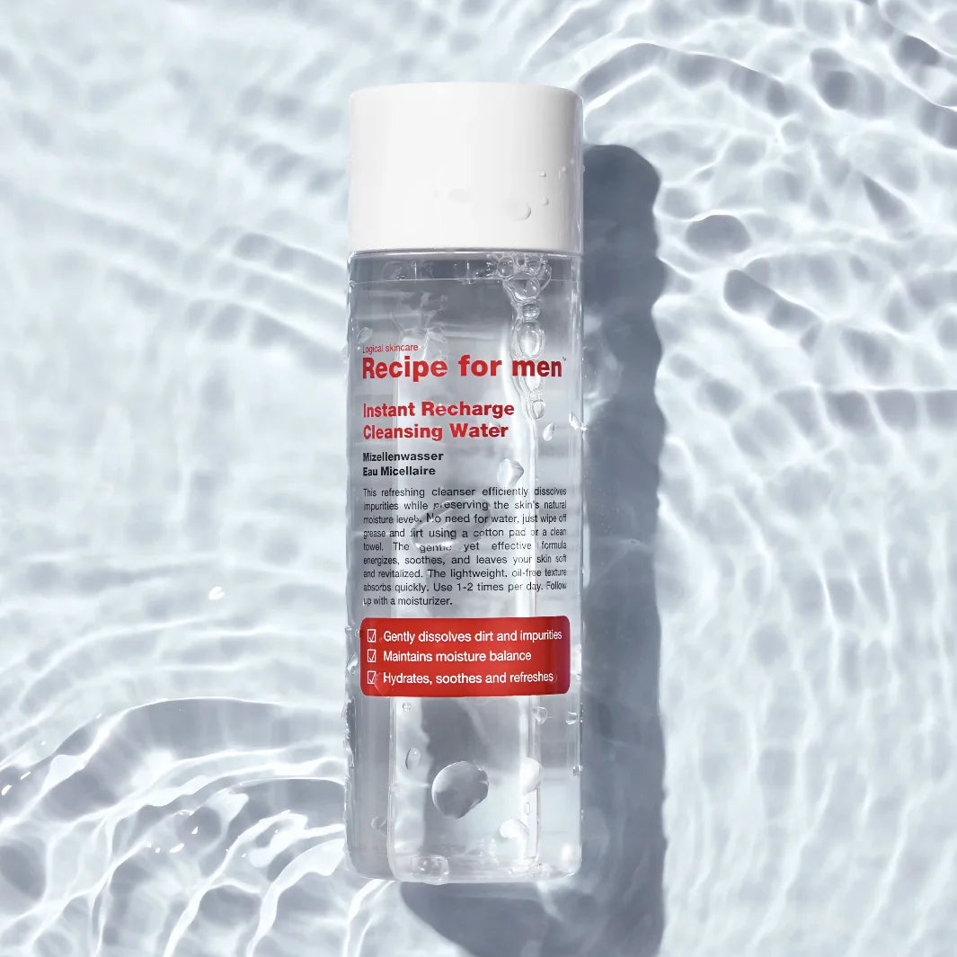 Flaskan på Recipe for men Instant Recharge Cleansing Water