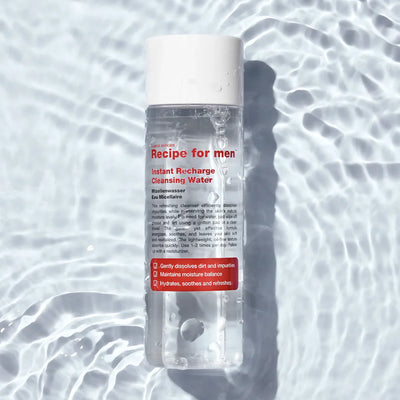 Flaskan på Recipe for men Instant Recharge Cleansing Water