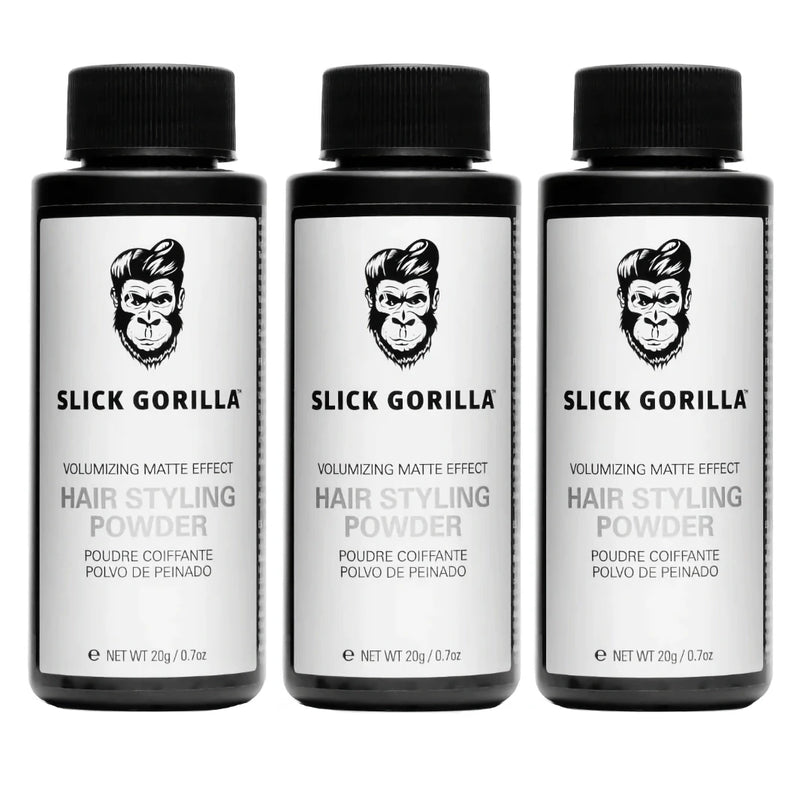 3-pack med Slick Gorilla Hair Styling Powder