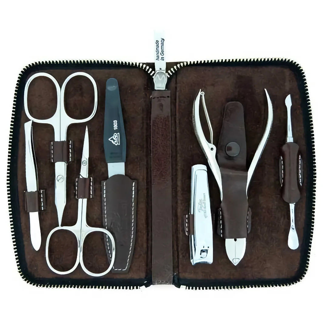 Taylor of Old Bond Street 7-Piece Manicure Set Brown