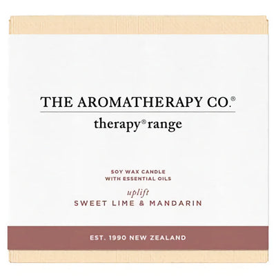 The Aromatherapy Co Therapy Candle Sweet Lime & Mandarin doftljus i förpackning
