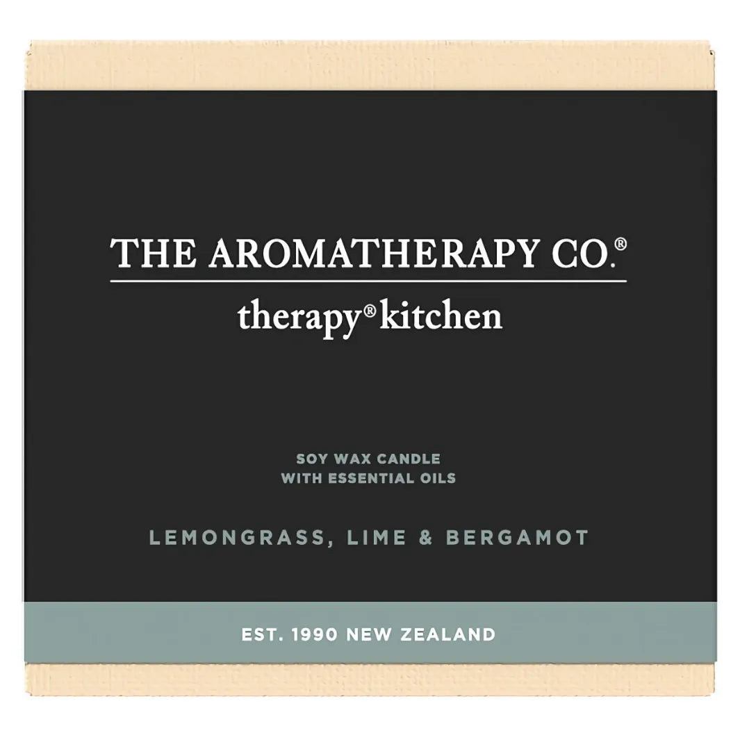 The Aromatherapy Co Therapy Kitchen Lemongrass, Lime & Bergamot doftljus i originalförpackning