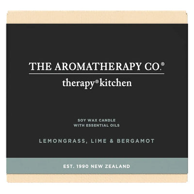 The Aromatherapy Co Therapy Kitchen Lemongrass, Lime & Bergamot doftljus i originalförpackning