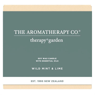 The Aromatherapy Co Therapy Garden Wild Mint & Lime doftljus i originalförpackning