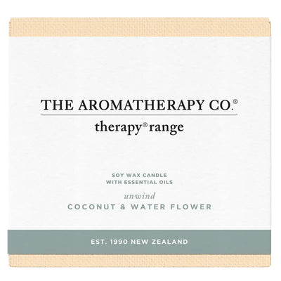 The Aromatherapy Co Therapy Candle Coconut & Water Flower doftljus i originalförpackning