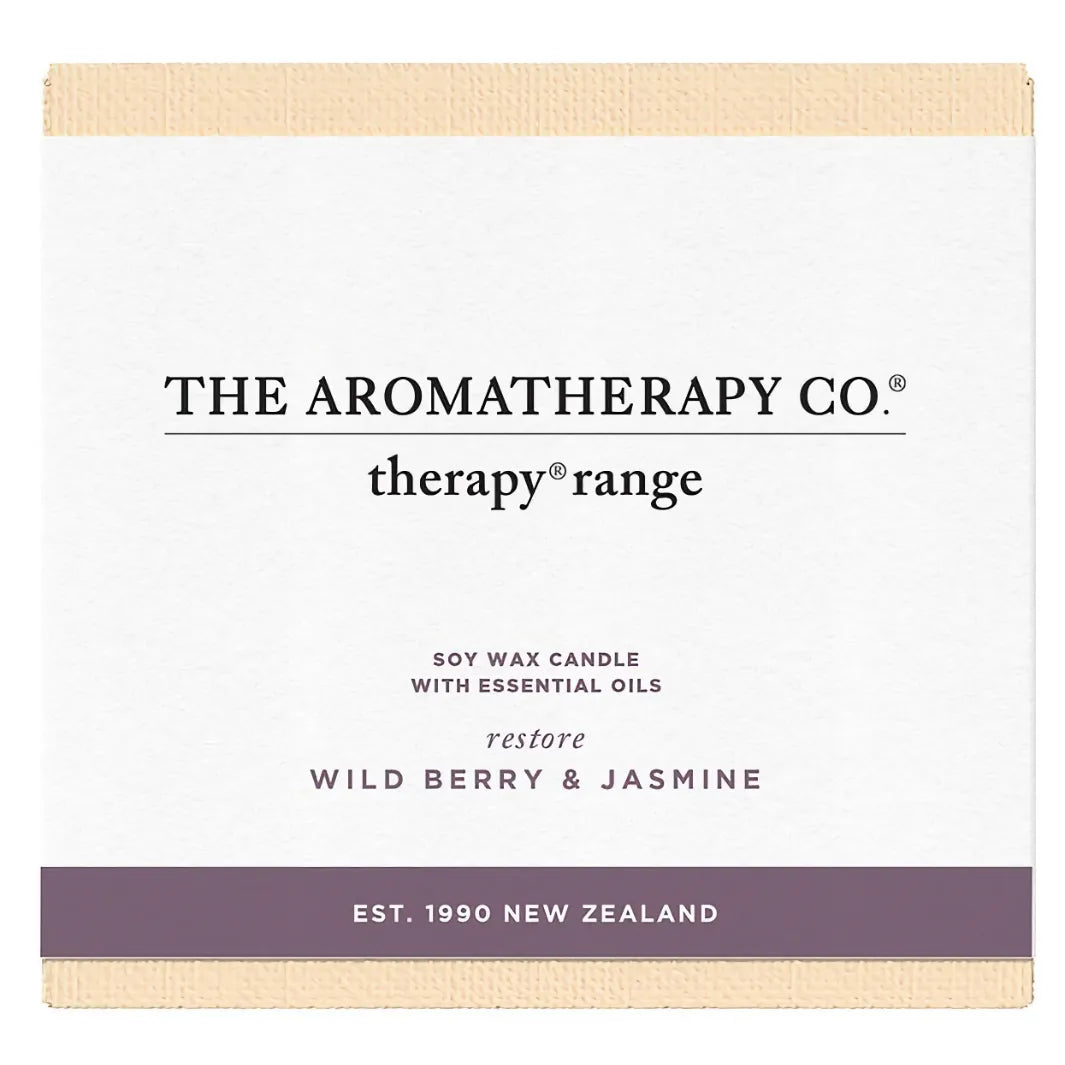 The Aromatherapy Co Therapy Candle Wild Berry & Jasmine doftljus i originalförpackning