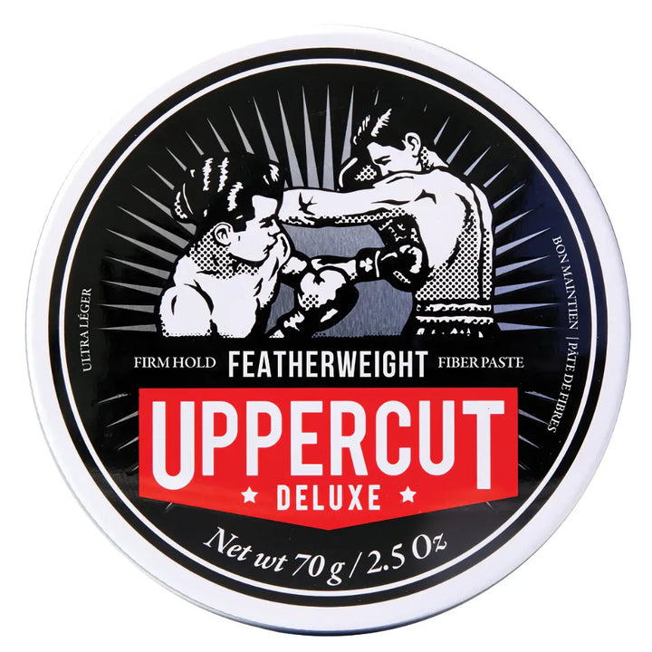 Uppercut Deluxe Featherweight – Ett mångsidigt hårvax för kort till medellångt hår med fast stadga och låg glans