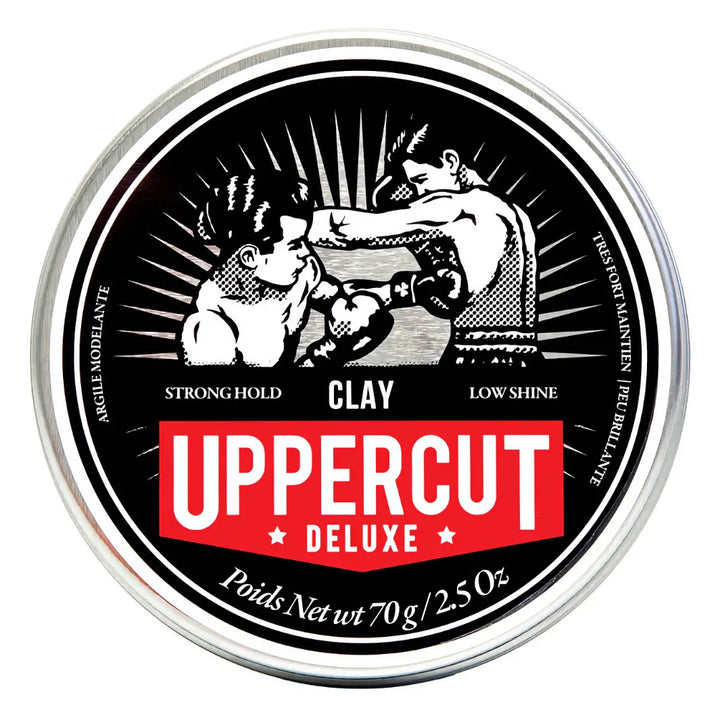 Uppercut Deluxe Clay – Lervax med stark stadga och låg glans för snygga frisyrer