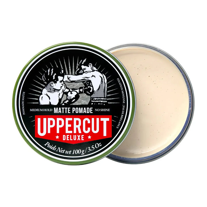 Uppercut Deluxe Matte Pomade – Medium stadga utan glans