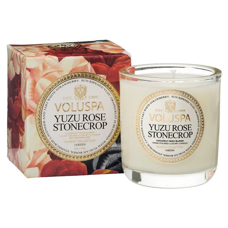 Voluspa Classic Votive Candle Yuzo Rose Stonecrop