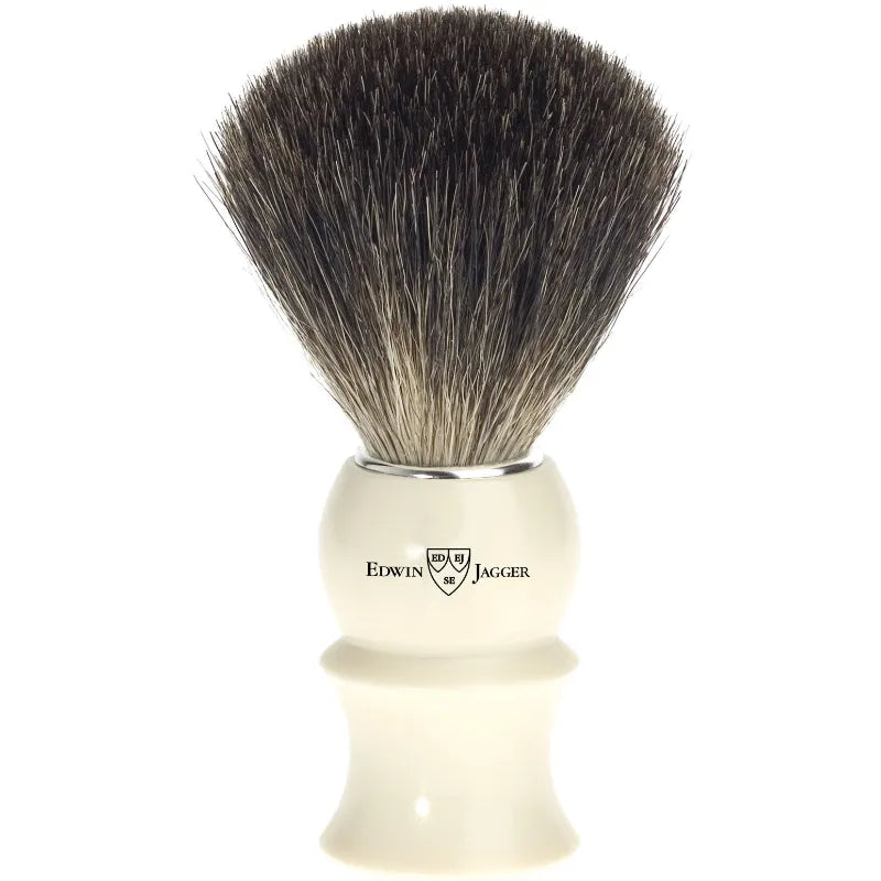 Edwin Jagger Ivory Pure Badger Shaving Brush