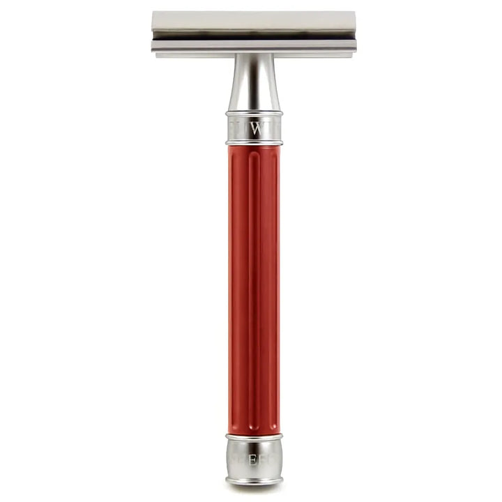 Edwin Jagger 3ONE6 Stainless Steel Red DE Safety Razor