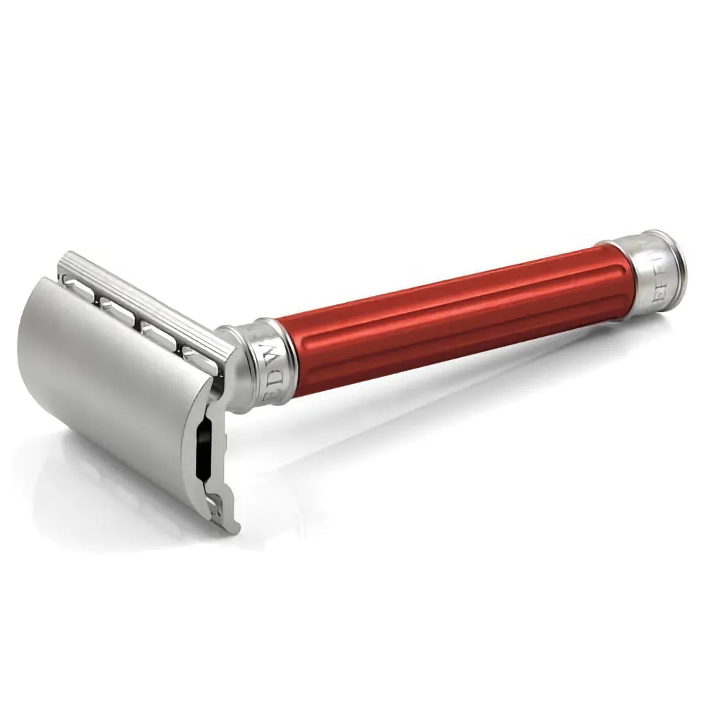 Edwin Jagger 3ONE6 Stainless Steel Red DE Safety Razor