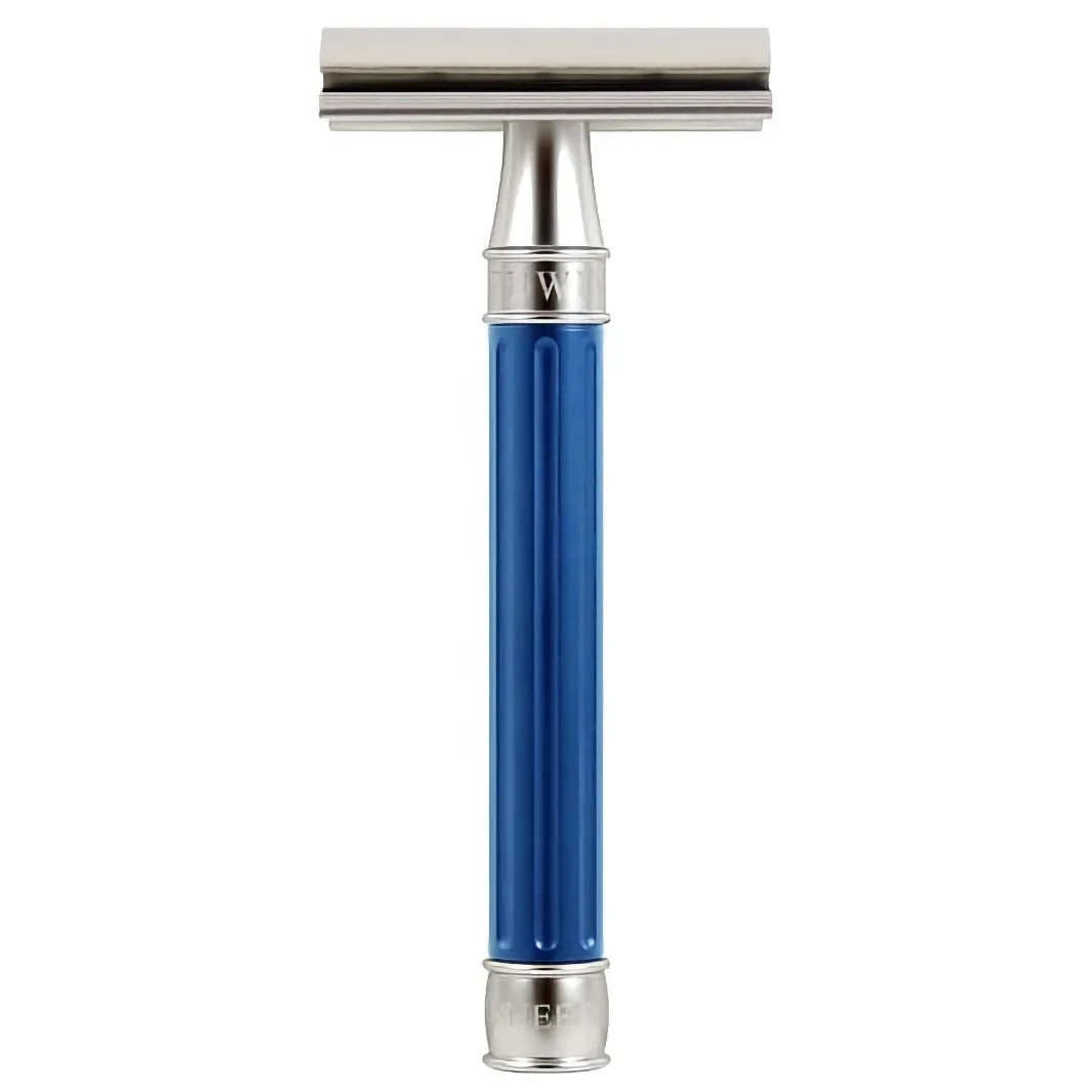 Edwin Jagger 3ONE6 Stainless Steel Blue DE Safety Razor