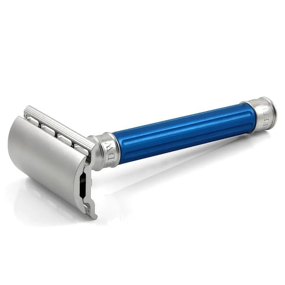 Edwin Jagger 3ONE6 Stainless Steel Blue DE Safety Razor