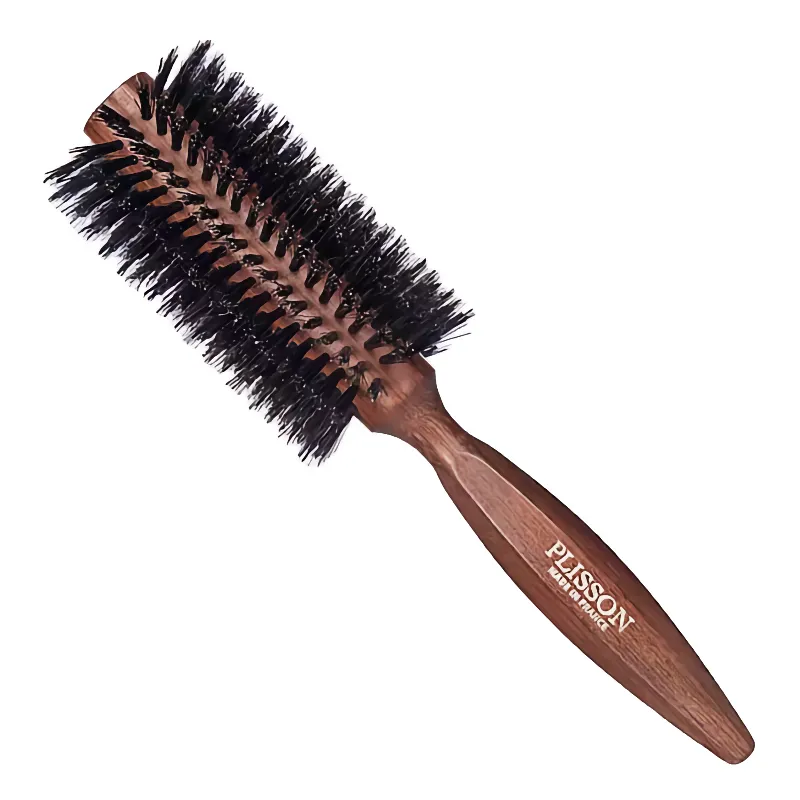 Plisson Round Brush 14 Rows Pure Boar Bristles