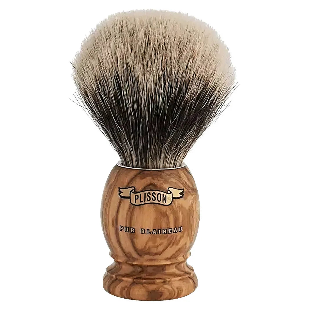 Plisson Shaving Brush Olivewood Super Badger