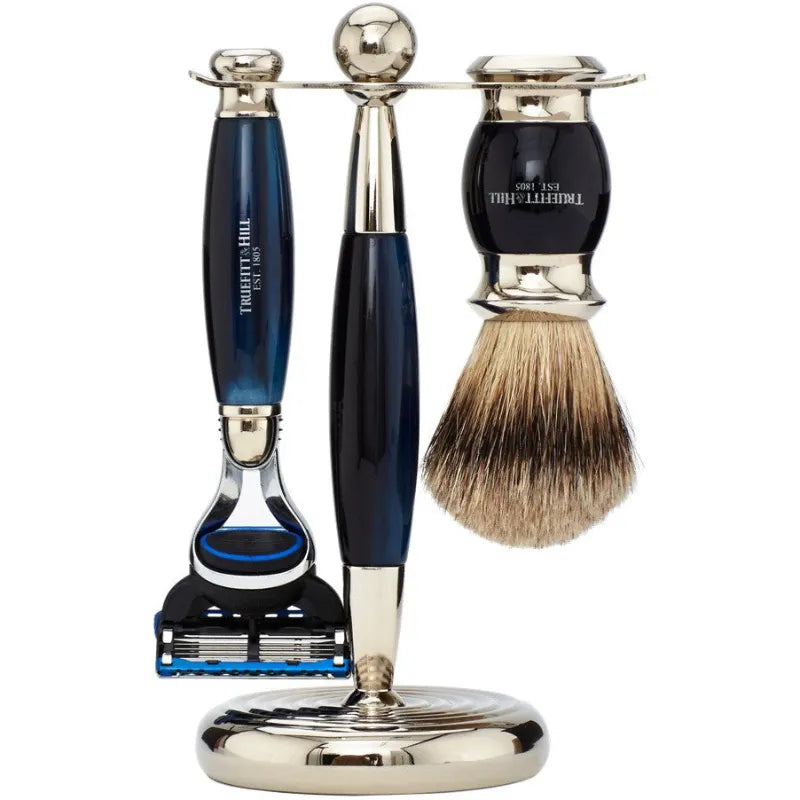 Truefitt & Hill Edwardian Blue Opal Fusion Shaving Set