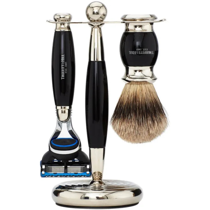 Truefitt & Hill Edwardian Fusion Shaving Set Ebony