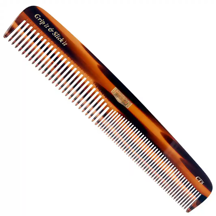 Uppercut Deluxe CT5 Tortoise Shell Comb – Stilren hårkam i sköldpaddsimiterad design med dubbla tandbredder för alla hårtyper